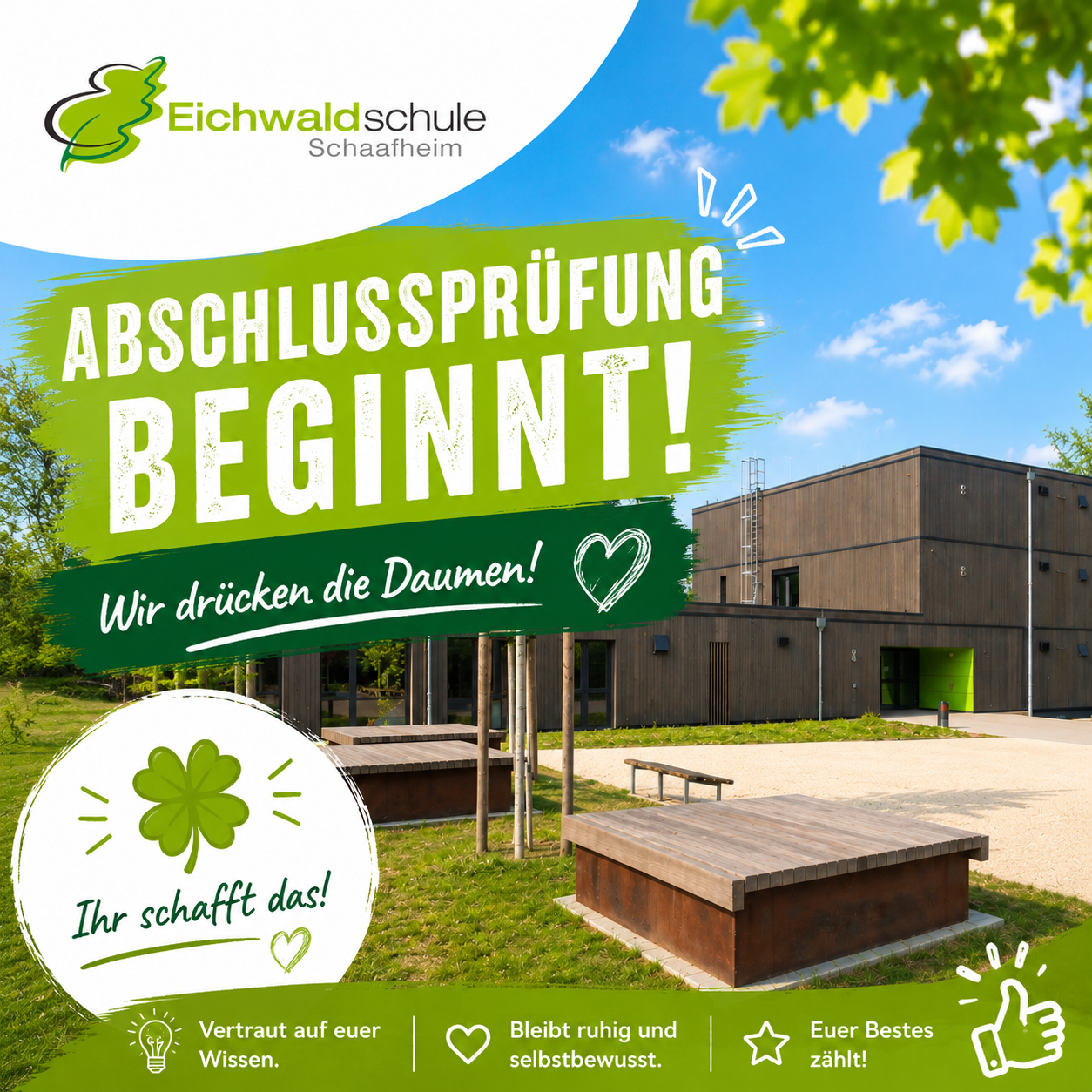 Die Abschlussprüfungen beginnen!